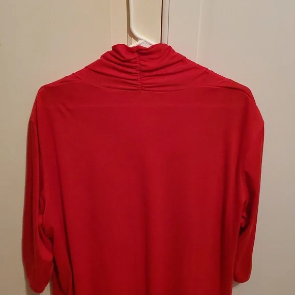 Serengeti 2X Cardigan Top With Built In Shirt Red Zebra Print Bling - Picture 9 of 12